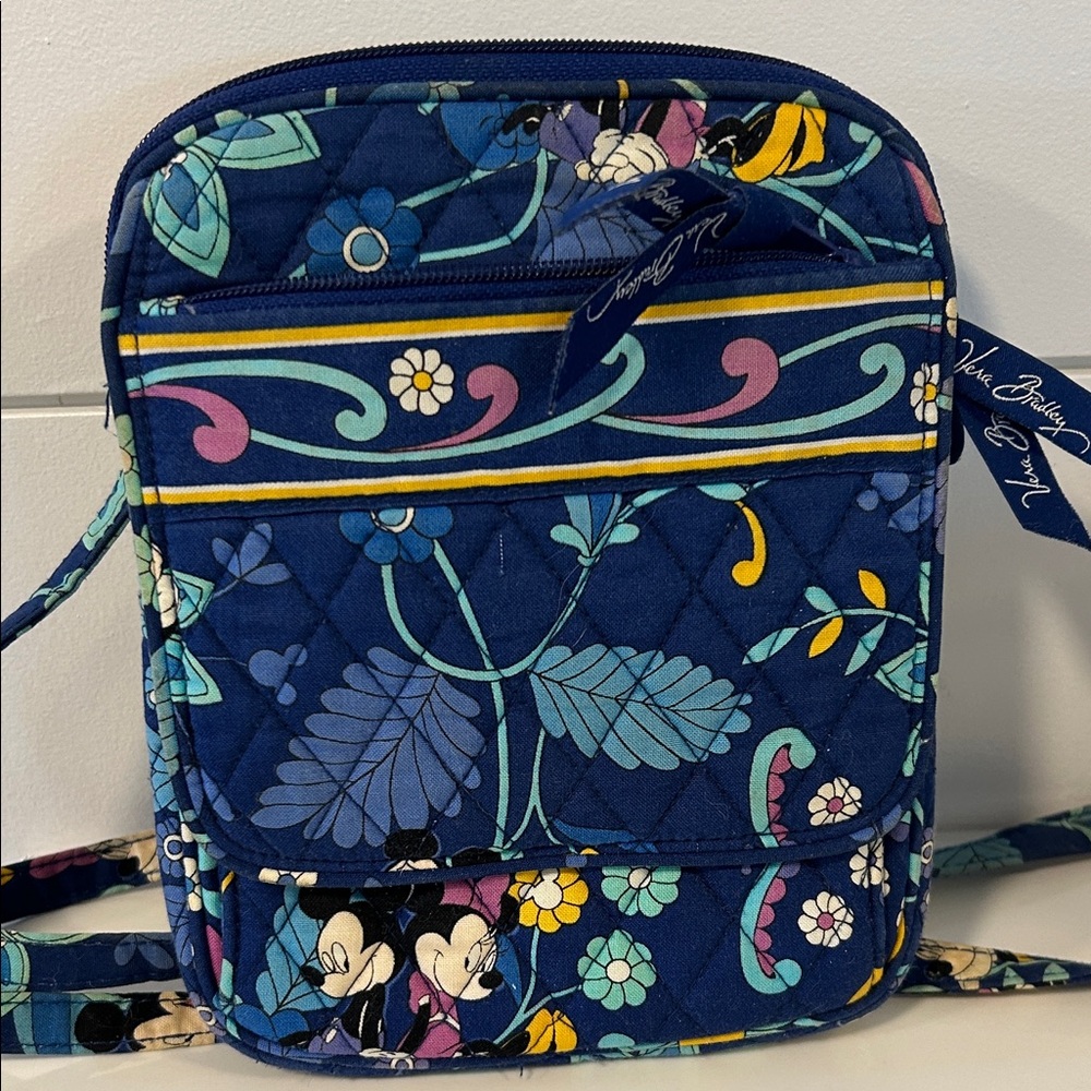 Vera Bradley Disney Blue Floral Crossbody Bag